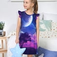 thumbnail image 4 of Vsdgher Ciel Étoilé Coloré de Rêve pour Filles Chemises de Nuit Tout-Petits Manches Courtes Volantées Nuisette Robe de Nuit Tenue de Sommeil Pyjamas pour Fête Pyjama-Petit, 4 of 6