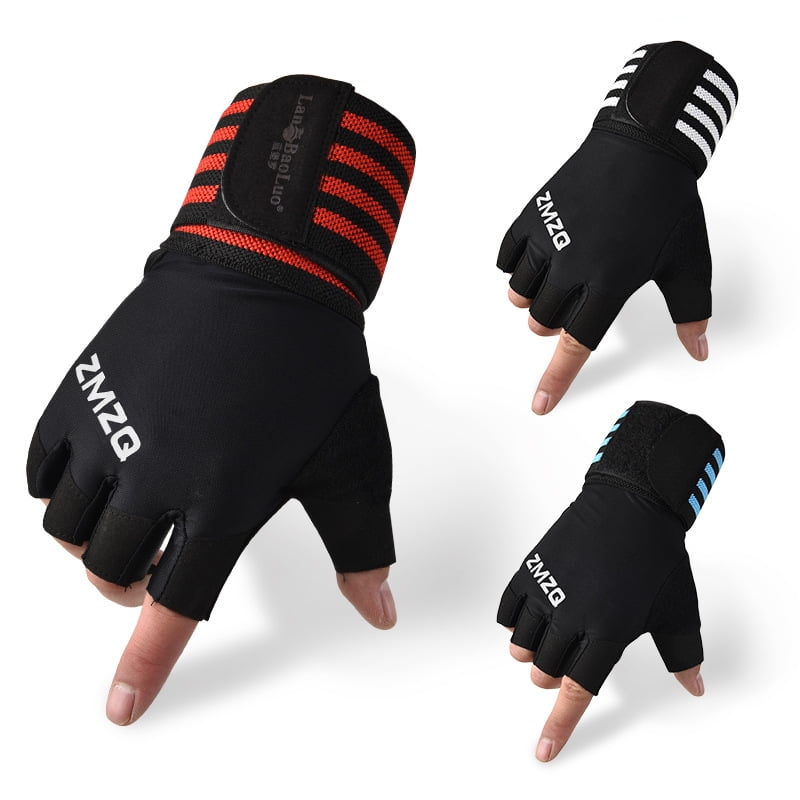 Gold's Gloves Gym Men's Tacky Half-finger Weight Lifting M/L 