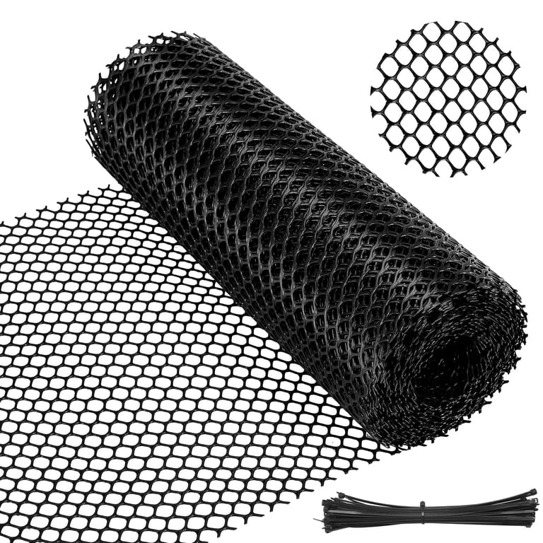 Bocaoying Plastic Chicken Wire Mesh, Black, 197" Length photo 1