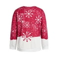 thumbnail image 3 of Gvmfive Women's Christmas Long Sleeve Round Neck Tops Blouse, 3 of 8