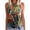 Green, variant on Womens Casual Crewneck Sleeveless Print Tank Tops Summer Casual Loose Fit Basic T Shirts Beach Blouse Women Top Loose