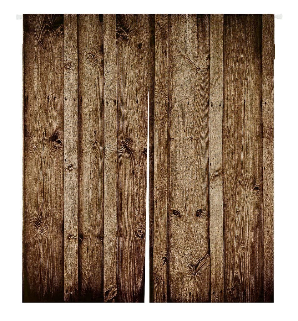 GCKG Vintage Rustic Knotty Old Barn Wood Doorway Curtain Japanese Noren