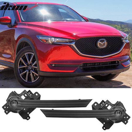 - Fits 18-19 Mazda CX-5 OE Style Foglights Kit ABS Black Housing Clear Lens