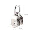 thumbnail image 4 of Miangastore Double Pulley Block with Smooth Roller for Rope Handling 304 Stainless Steel Silver Color Rotates 360 Degrees M32 Size, 4 of 9