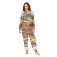 thumbnail image 2 of FORMRS Onesies Pajama for Adults Unisex Hoodie Winter Jumpsuit One Piece Sleepwear, Sizes S-2XL, Abstract Wavy Landscape, 2 of 7