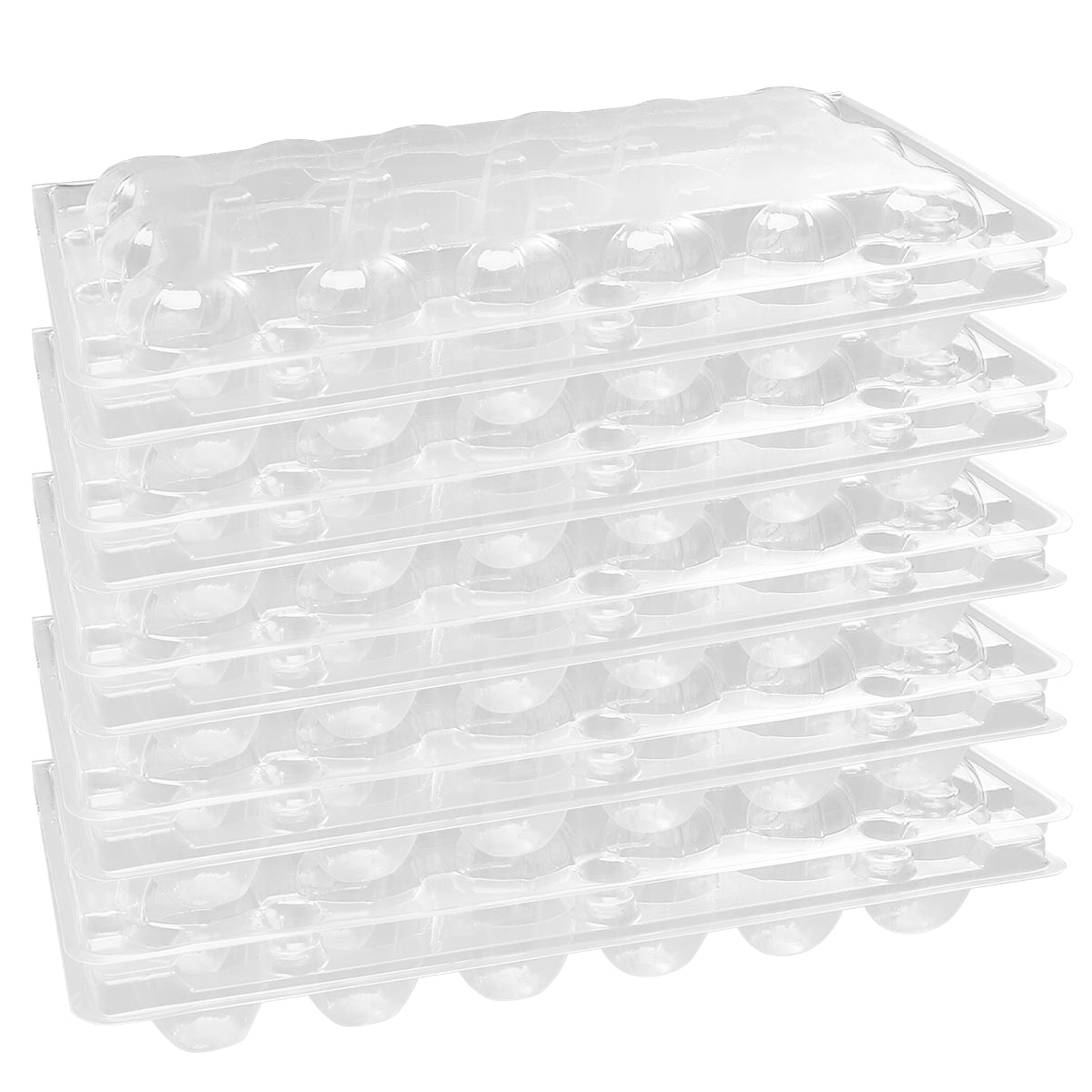 OUNONA Transparent PVC Quail Storage Carton Holder with 18 Grids, Holds 50pcs for Home Organization