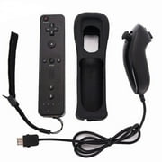 Más compresión toca el piano Wireless Remote Controller + Nunchuck with Silicone Case Accessories for  Nintendo Wii Game Console Color:Black | Walmart Canada