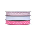 thumbnail image 3 of Gwen Studios 3/8" Pink with White Dots Grosgrain Ribbon, 3 Yards, 3 of 6