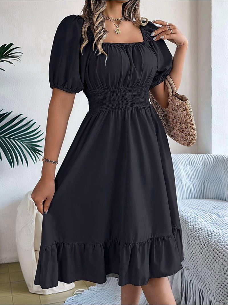 blue dress for baby girl Penny Lane Embroidered Boho Mini Dress Black/Taupe / M