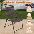 thumbnail image 5 of JMYMRY 3-Piece Folding Patio Bistro Set, All Weather Waterproof Rustproof Outdoor Table and Chairs, Space Saving Foldable Patio Furniture for Balcony Deck Yard Garden, Classic Grey, 5 of 8