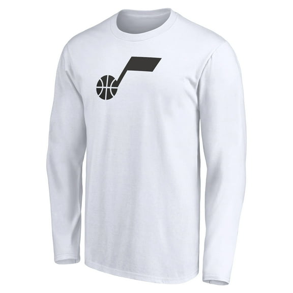 Men's White Utah Jazz Primary Logo Team Long Sleeve T-Shirt