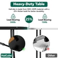 thumbnail image 2 of HaiCube 6FT Folding Table, Heavy Duty Portable Table, Waterproof HDPE, Foldable for Picnic, Party, Camping, Dining, BBQ, Indoor & Outdoor, Black, 2 of 11