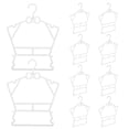 thumbnail image 1 of 10 perchas de plástico para armario de bebé, organizador de ropa para niños pequeños, soporte para abrigos, perchas estrechas blancas, 1 of 8