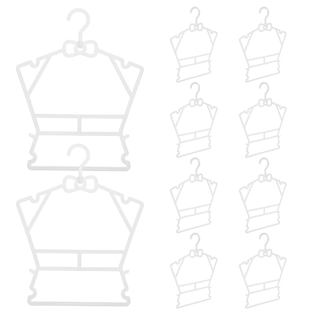 10 perchas de plástico para armario de bebé, organizador de ropa para niños pequeños, soporte para abrigos, perchas estrechas blancas.