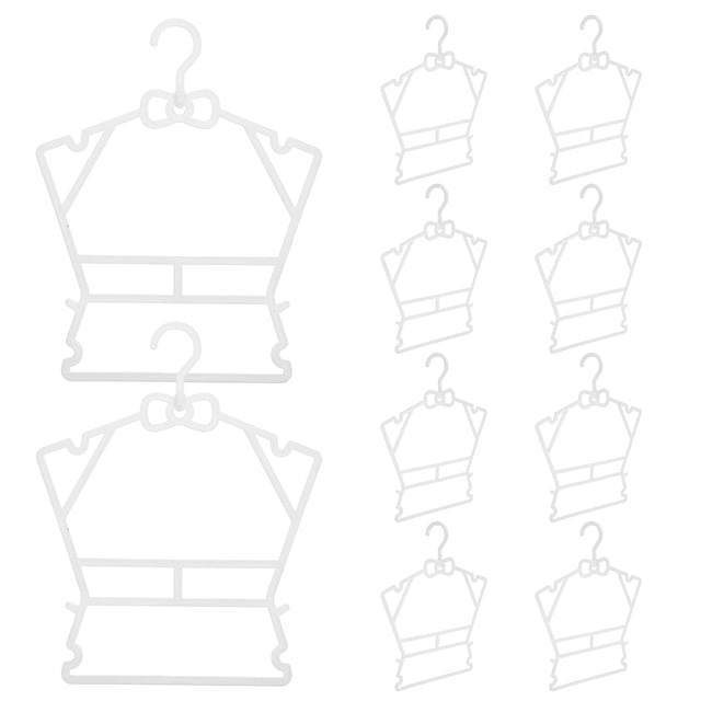 10 perchas de plástico para armario de bebé, organizador de ropa para niños pequeños, soporte para abrigos, perchas estrechas blancas