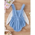 thumbnail image 4 of Bagilaanoe Newborn Baby Girl Boy Easter Rompers Embroidery Sleeveless Bodysuits 3M 6M 9M 12M 18M Infant Casual One Piece Short Jumpsuit, 4 of 9