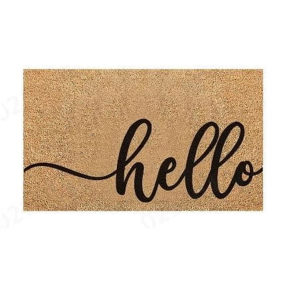 40 by 60 Inches Summer Welcome Sign Doormat,Hello Sunshine Outdoor Mat for Front Door Patio,Coir Doormat for Outside and Spring Mat Use,Outdoor Entrance Mat for Home and Patio Decoration