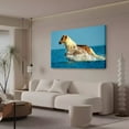 thumbnail image 3 of Horse Running in The Water Canvas Poster Bedroom Decor Sports Landscape Office Room Decor Gift,Frame-style,16x24inch(40x60cm), 3 of 8