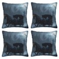 thumbnail image 2 of Halloween Throw Pillow Covers, Halloween Forest Skeleton Carriage Square Pillow Cases with Invisible Zipper for Halloween Decorations, Farmhouse Halloween Decor 12x12, 2 of 7