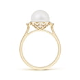 thumbnail image 2 of ANGARA South Sea Cultured Pearl Ring with Diamond Accents in 14K Yellow Gold for Women | June Birthstone, Birthday, Anniversary, Jewelry Gift for Women | Natural Pearl Ring, 2 of 8