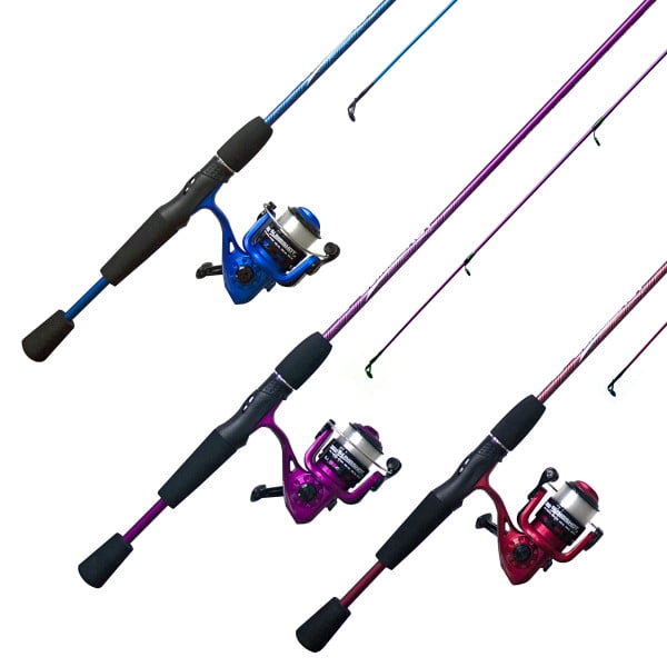 Zebco Slingshot Spincast Reel And Fishing Rod Combo 5-Foot 6-In 2-Piece Rod Pu 