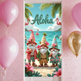 thumbnail image 5 of Cartoon Flamingo Banner Hawaiian Gnome Decor Palm Tree Background for Beach Party Summer Vacation Holiday, 5 of 7