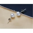 thumbnail image 6 of K-KED S925 Silver Genuine Cultured Freshwater 5-12mm Pearl Stud Earrings Gift-Gray-9-10 mm, 6 of 9