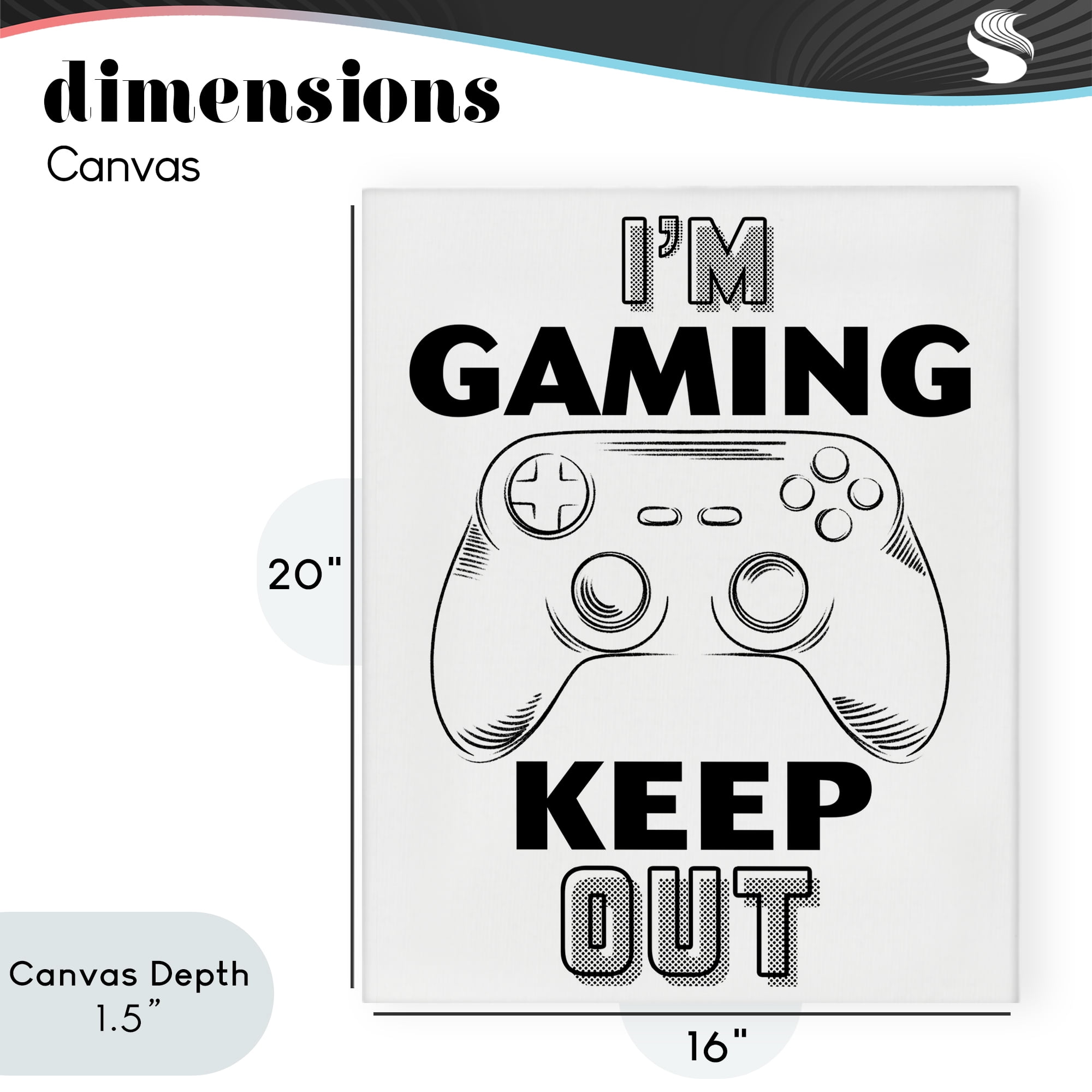 Stupell Industries Gaming Keep Out Canvas Wall Art, design by Marcus Prime