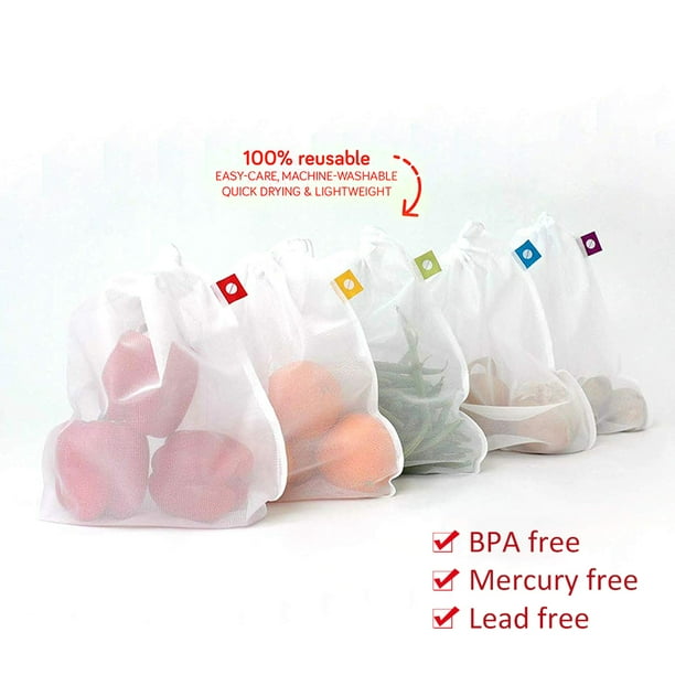 5pcs sac r utilisable pour fruits et l gumes blanc Walmart