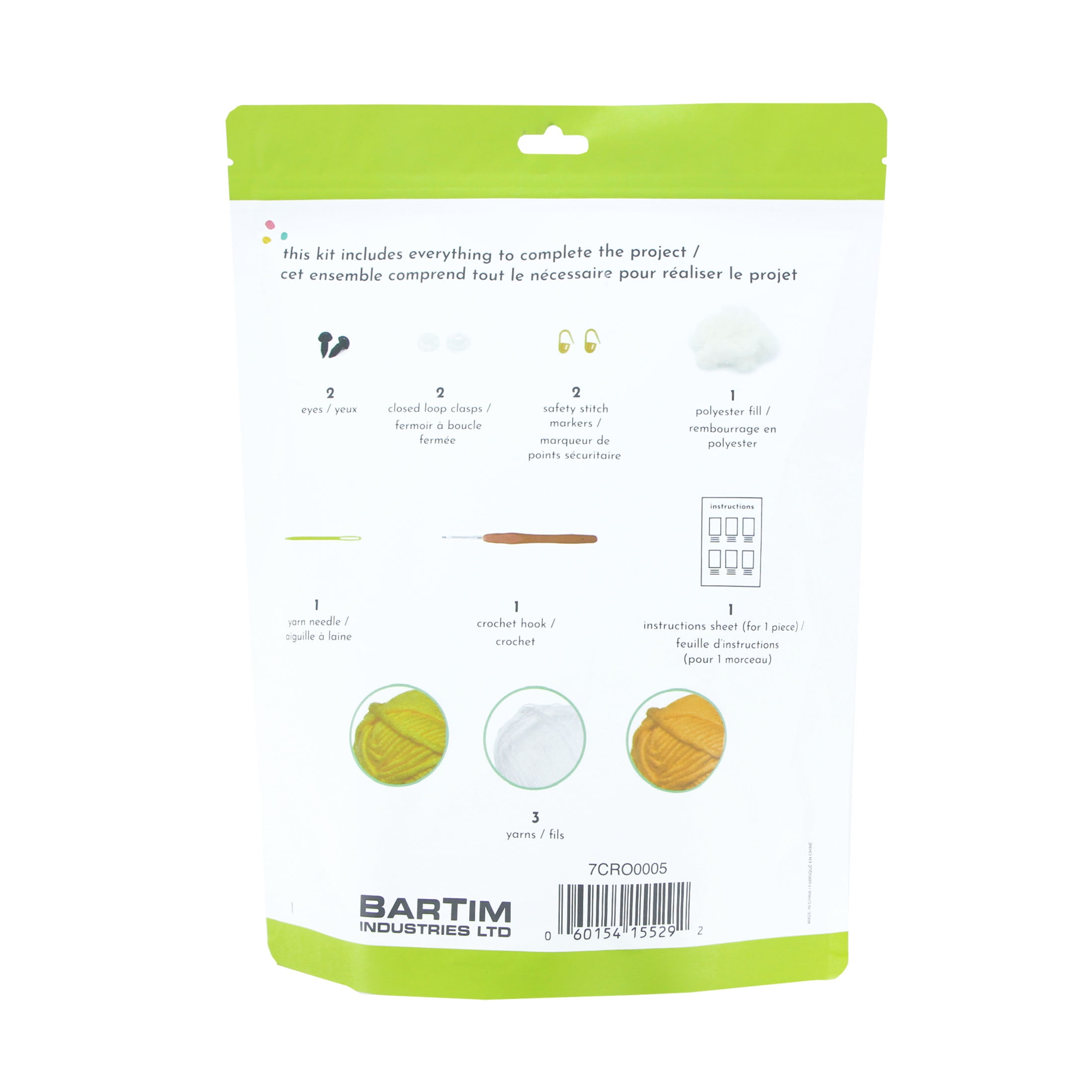 UNIQUE CREATIV CRAFT Crochet Kit – Chicken, 1 pc, Age 8+, Intermediate, 14×13×14 cm, CROCHET KIT CHICKEN