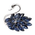 thumbnail image 2 of Broche De Mujer, Broche Personalizado Con Forma De Cisne Brillante Para Decoración De Joyería Para Madre Para Amigos Amantes Para Regalo De Vacaciones ANGGREK Diamantes de imitación plateados azul oscuro, 2 of 8