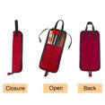 thumbnail image 4 of Bolsa para Baquetas de Batería, 5 Colores Baquetas Bolsa Colgante del Almacenamiento Palillo de Tambor Portátil Bolsa(Rojo) Amonsee  No, 4 of 7