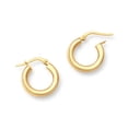 thumbnail image 3 of 14K Yellow Gold Round Gold Hoop Earring for Women | High-Polish, ¾ Inch Diameter, Classic (3mm)| Real Gold, Stamped for Authenticity, 3 of 4