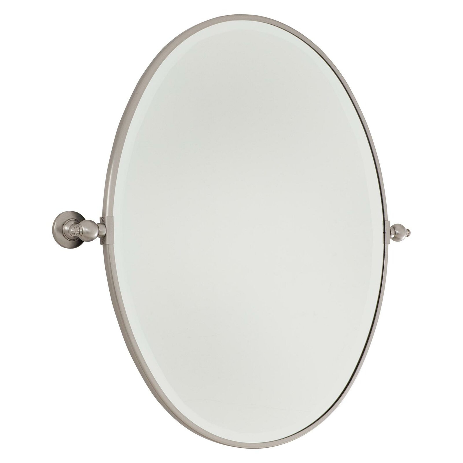 Traditional Wall Mirror, Mount Type Wall Mounted, Oval Pivoting Mirror