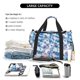 thumbnail image 5 of Balery Icy Blue Snowflakes Bolsa de Gimnasio para Mujeres, Bolsa de Viaje con Bolsillo Húmedo, Bolsa de Fin de Semana para Mujeres, Bolsa de Viaje Resistente al Agua, 5 of 7