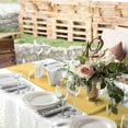 thumbnail image 4 of MesaSe 1 Pack Plastic Table Cloth Cover + 1 Pack Satin Table Runner for Parties  Disposable Tablecloth for Rectangle Tables  Birthday Wedding Graduation Mather Valentine‘s Day Christmas P, 4 of 7