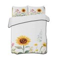 thumbnail image 2 of Sunflower Twin Size Down Alternative Comforter, Lightweight Comforter Quilt Bedding Set with Pillow Shams Yellow Summer Botanical Country All Seasons Bed Comforter Duvet Insert 68"x86", 2 of 7