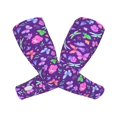 thumbnail image 2 of Sun Protection Arm Sleeves For Men Women, Pink Purple Butterfly Flower Sleeves To Cover Arms With Thumb Hole Cooling Sleeve, 2 of 2