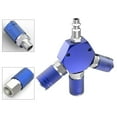 thumbnail image 4 of 3Way 1/4Inch Air Manifold Air Compressor Hose Quick Connect Fitting Air Splitter Blue, 4 of 7