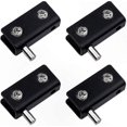 thumbnail image 1 of Black Stainless Steel Frameless Glass Door Hinges with Adjustable Pins (4 Pack), 1 of 3
