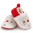 thumbnail image 4 of 1 par de botas navideñas para bebé, pantuflas, botines para recién nacidos, botines cálidos de invierno para niño y niña, 13 cm de largo (blancos), 4 of 7