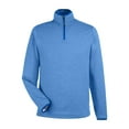 thumbnail image 4 of CORE365 CE73 Men's Venture Heathered Stripe Quarter-Zip Pullover-True Royal/ White-S, 4 of 6