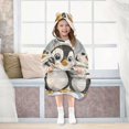 thumbnail image 7 of joogoo Wearable Blanket Hoodie for Kids Cute Penguins Flannel Oversized Sweatshirt 3-14 Years L, 7 of 7