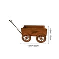 thumbnail image 3 of Iron Handcart Planter Vintage, Weathered Metal Flower Pot for Garden Balcony, Rustic Barrel Cart for Outdoor Patio Decor, Easter Spring Decoration and Farmhouse Yard Ornament, 3 of 8