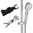 thumbnail image 5 of nipocaio Shower head holder, shower holder adjustable, hand shower holder, bathroom installations, 45° rotatable shower head holder adjustable, shower rod shower head holder without drilling (silver), 5 of 5