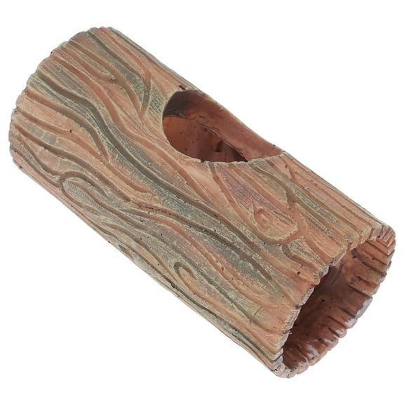 Hemoton Hollow Tree Trunk Shelter Resin Hideout for Reptiles And Hermit Crabs Aquarium Cave And Climbing Toy For Leopard Geckos And Bearded Dragons Reptile Tank Accessories