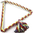thumbnail image 4 of Oiseau Triangle Corde Balançoire Coloré Perche à Mâcher Jouet pour Perroquets Perruche Cacatiel Cacatoès 15cm, 4 of 5