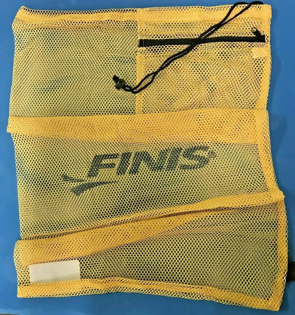 Finis Mesh Gear Bag Drawstring Sports Workout Yoga Tote BLACK 1.25.010.101 