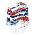 thumbnail image 4 of Fmbrln Womens Plus Size Independence Day 3/4 Sleeve Tops Fashion Casual Crew Neck Loose Comfy T-Shirts Patriotic Tees, 4 of 5