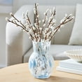 thumbnail image 2 of Better Homes & Gardens Tortoise Glass Vase, 7'', Blue and White, 2 of 5